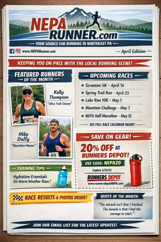 NEPARUNNER Newsletter Preview